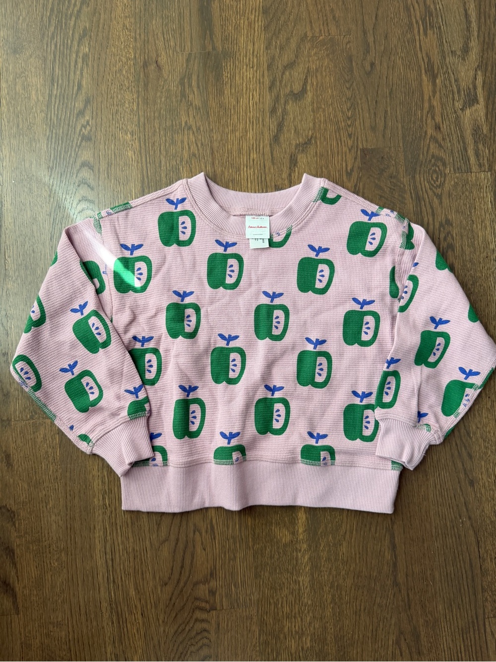 Hanna Anderson Kids Pink Apple Print Sweatshirt Top
